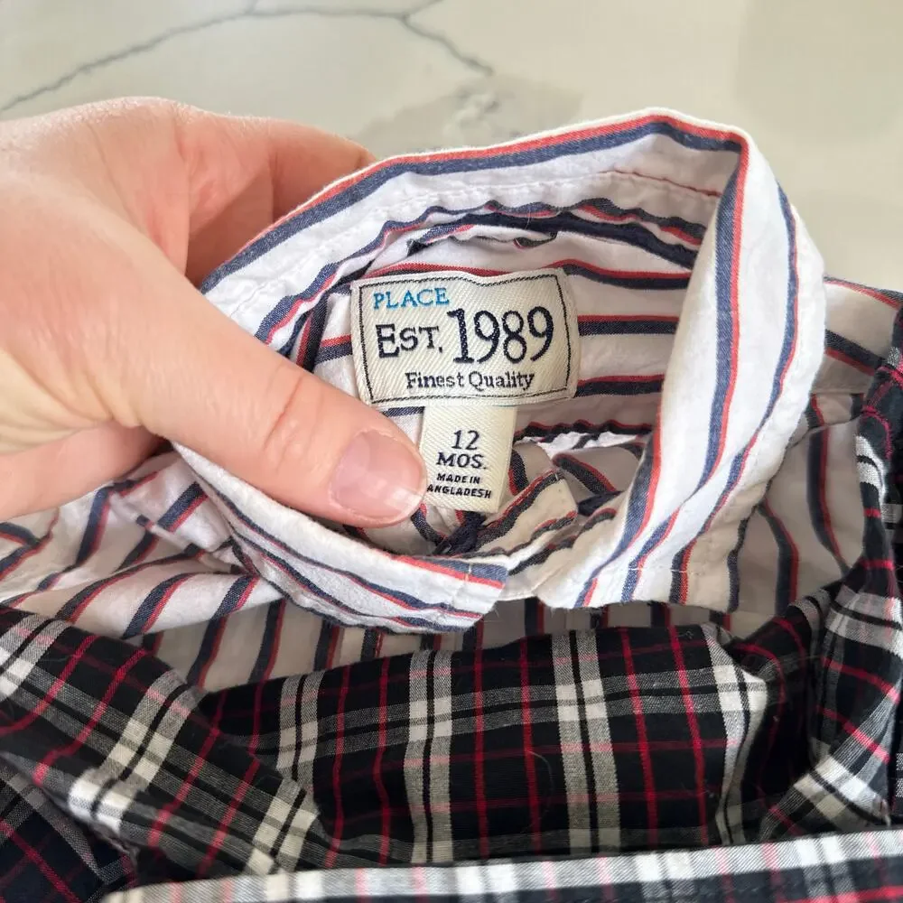 Blue Dress Shirt Bundle - Starting Out & Children's Place - 18 Months